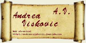 Andrea Višković vizit kartica